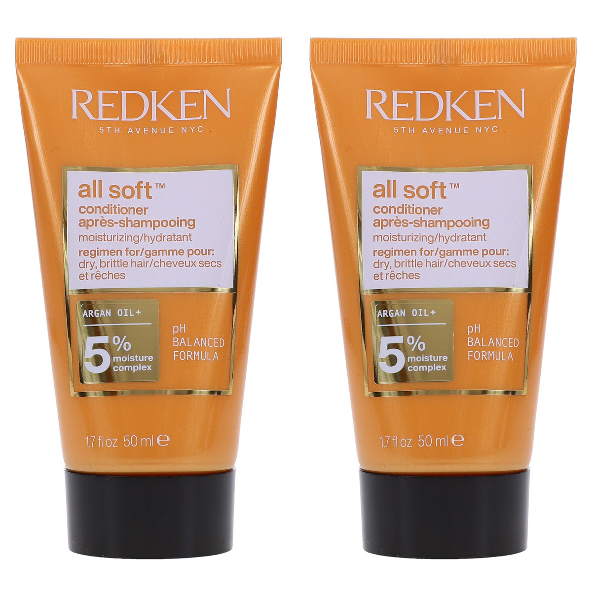 Redken All Soft Conditioner 1.7 oz 2 Pack - Moisturizing Hair Care Set