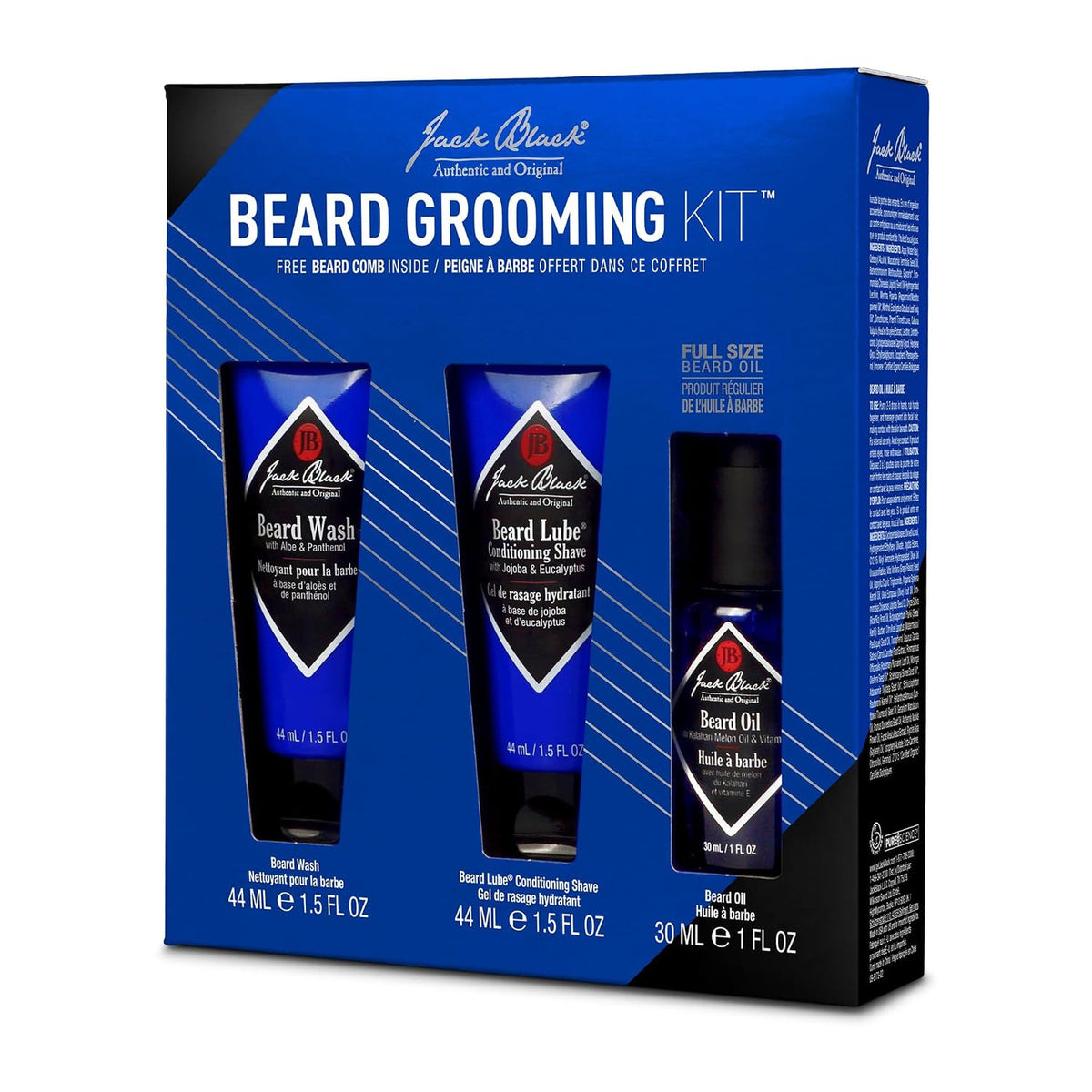 Beard Grooming Kit with Mustache Comb Scissors & Trimming Tools - Beard Care Accessories