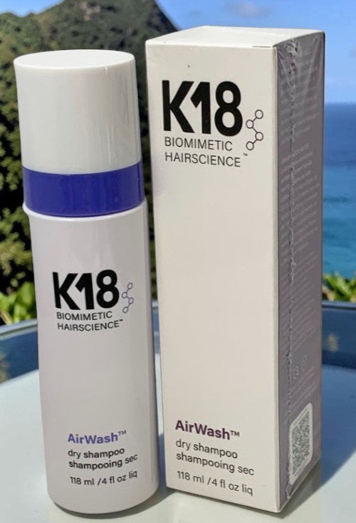 K18 AirWash Dry Shampoo - 118 ml Refreshes Hair, Absorbs Oil & Odor