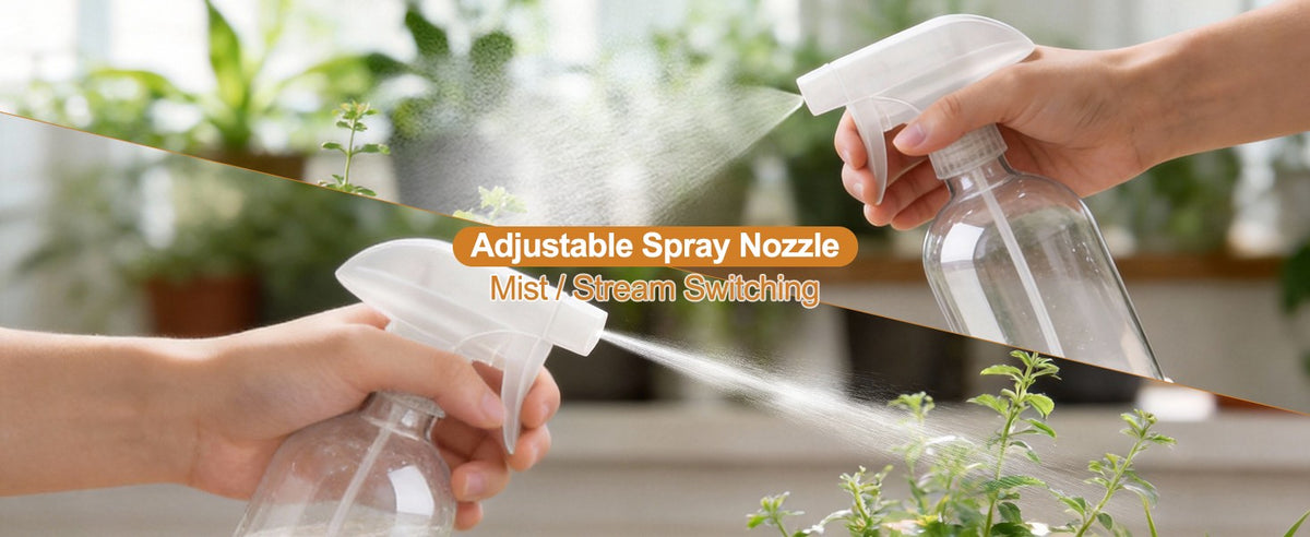 16 oz Refillable Glass Spray Bottle with Silicone Sleeve - Multi-Purpose