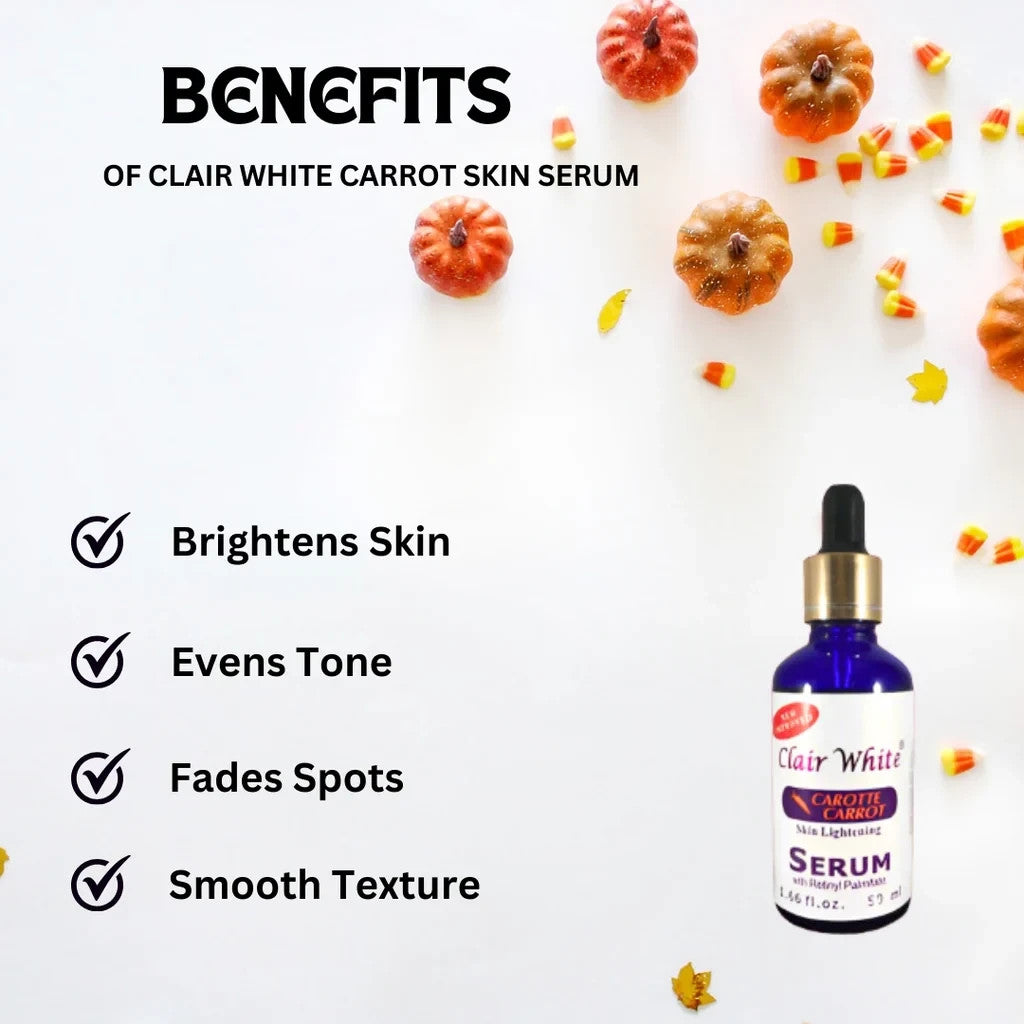 Carrot Skin Brightening Serum with Vitamin C & E - 1.7 oz, Oil-Free