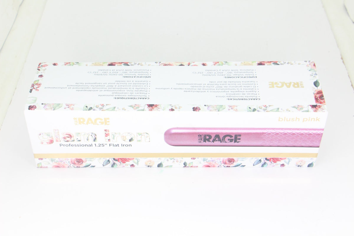 Ceramic Flat Iron 1.25 Inch Hair Straightening Iron - Blush Pink