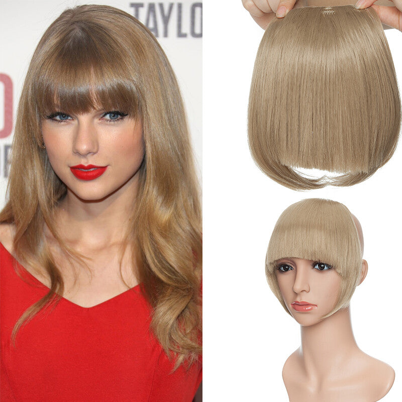 Clip-In Hair Bangs Extensions - Wispy, Natural, 9-inch Styles