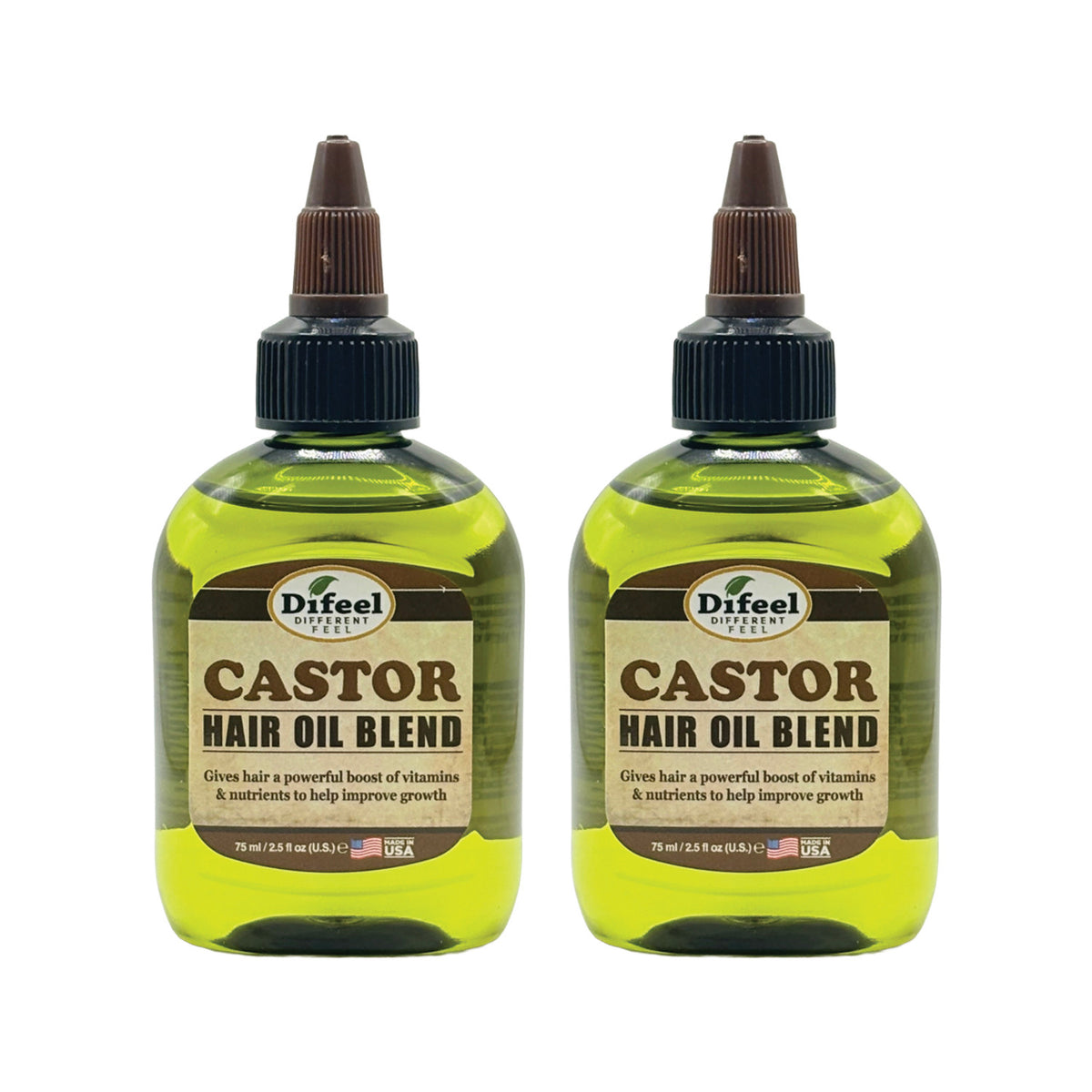 Natural Castor Oil Hair Treatment - 2.5oz Pack of 2 for Hair Growth & Moisture