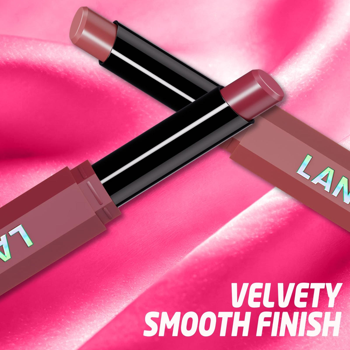 Pink & Rose Matte Lipstick Set - 6 Color Collection for Natural & Glam Looks