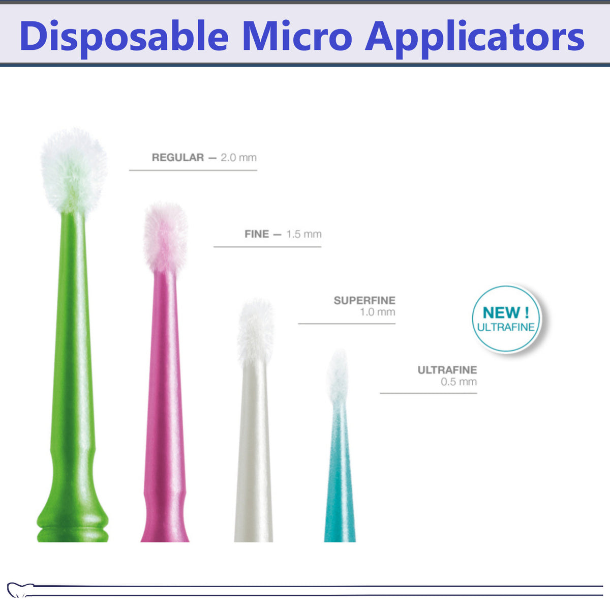 Microbrush Applicator Tips - Disposable Dental Micro Applicators for Precision Use