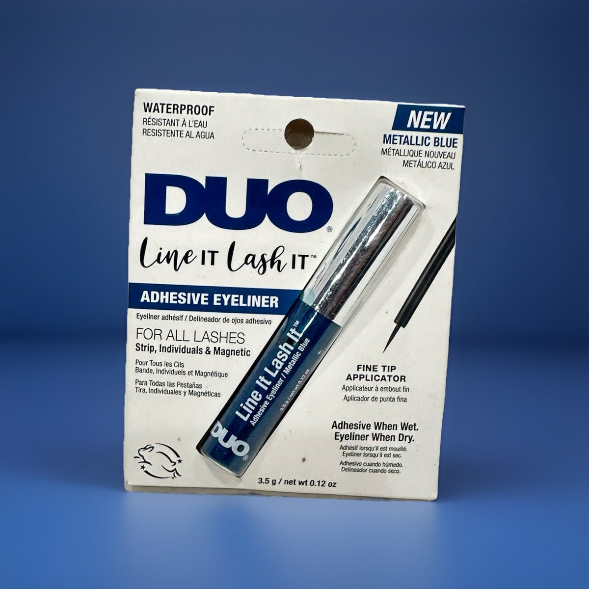 Waterproof Eyeliner & Lash Adhesive Set - Metallic Blue, 0.12 oz