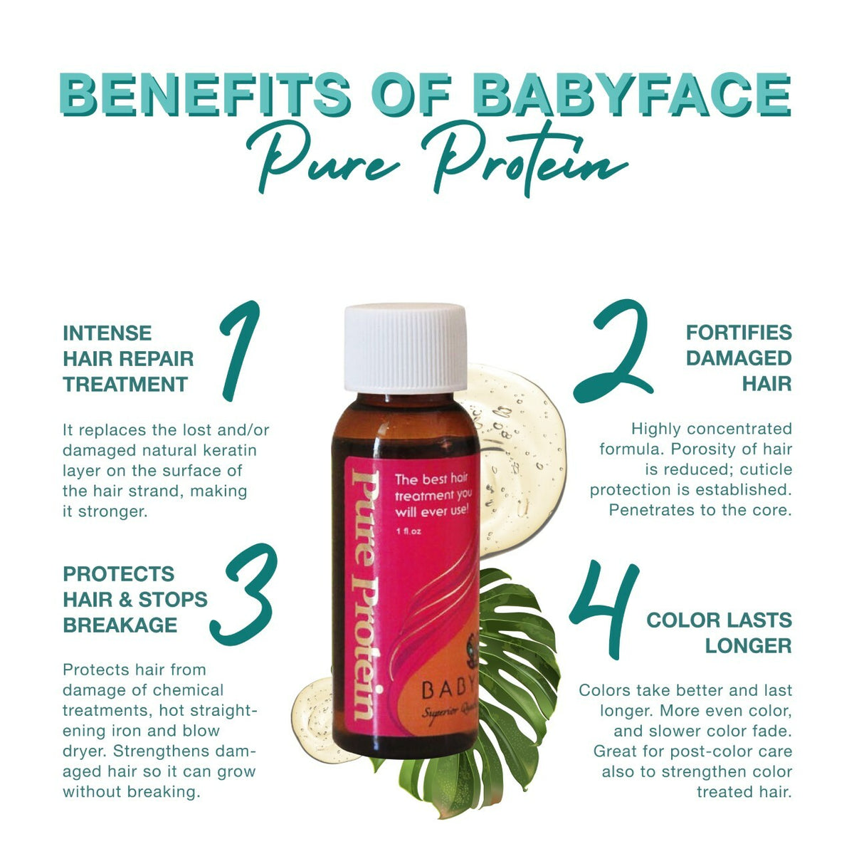 Keratin Hair Treatment for Damaged & Split Ends - Protein Repair Serum