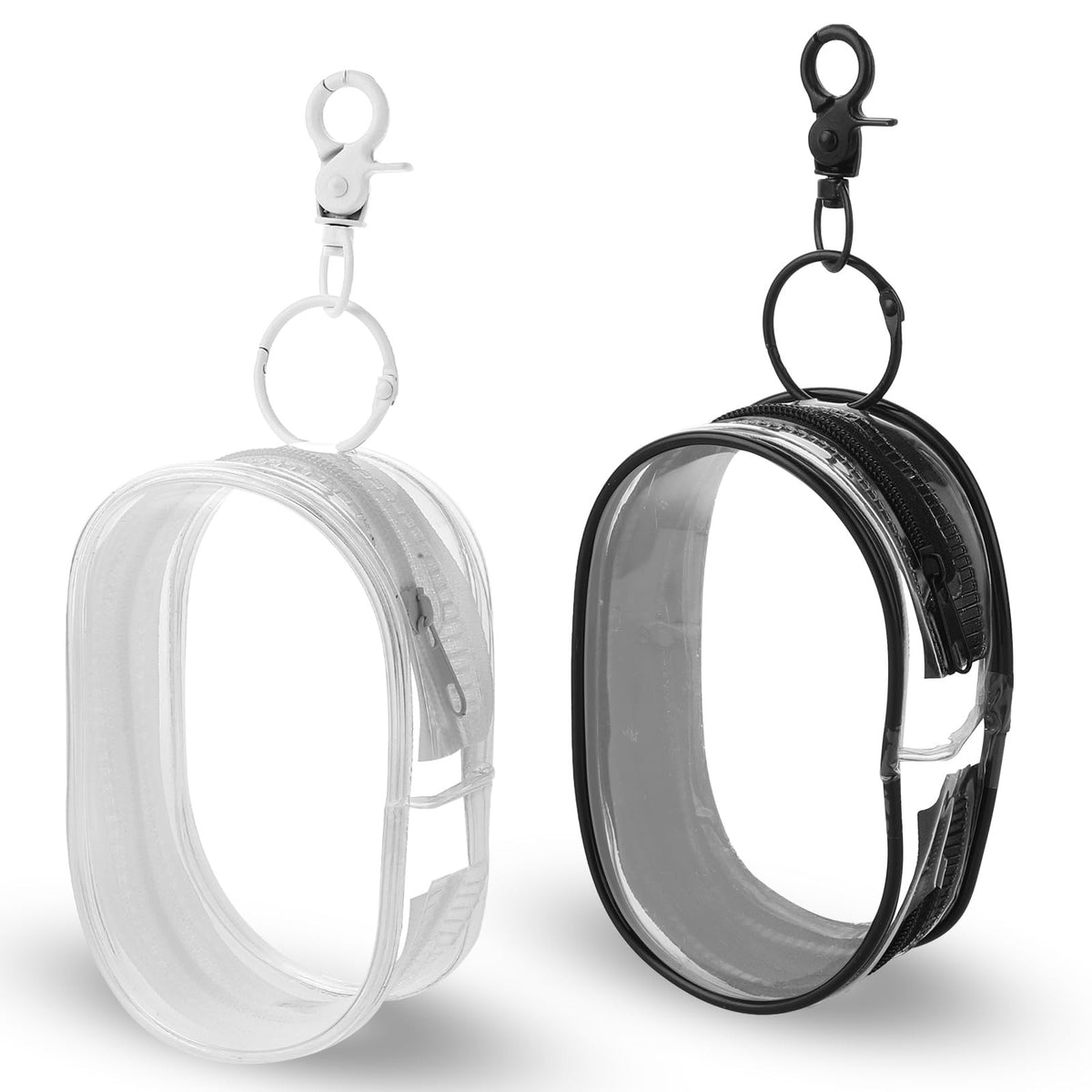 Small Clear Makeup Bag with Zipper - 2 Pack, Travel Cosmetic Organizer