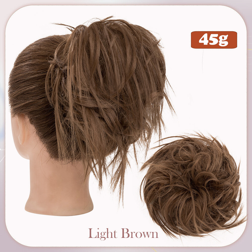 Large Messy Bun Hair Extension Wrap - Thick, Natural Look, Adjustable Updo