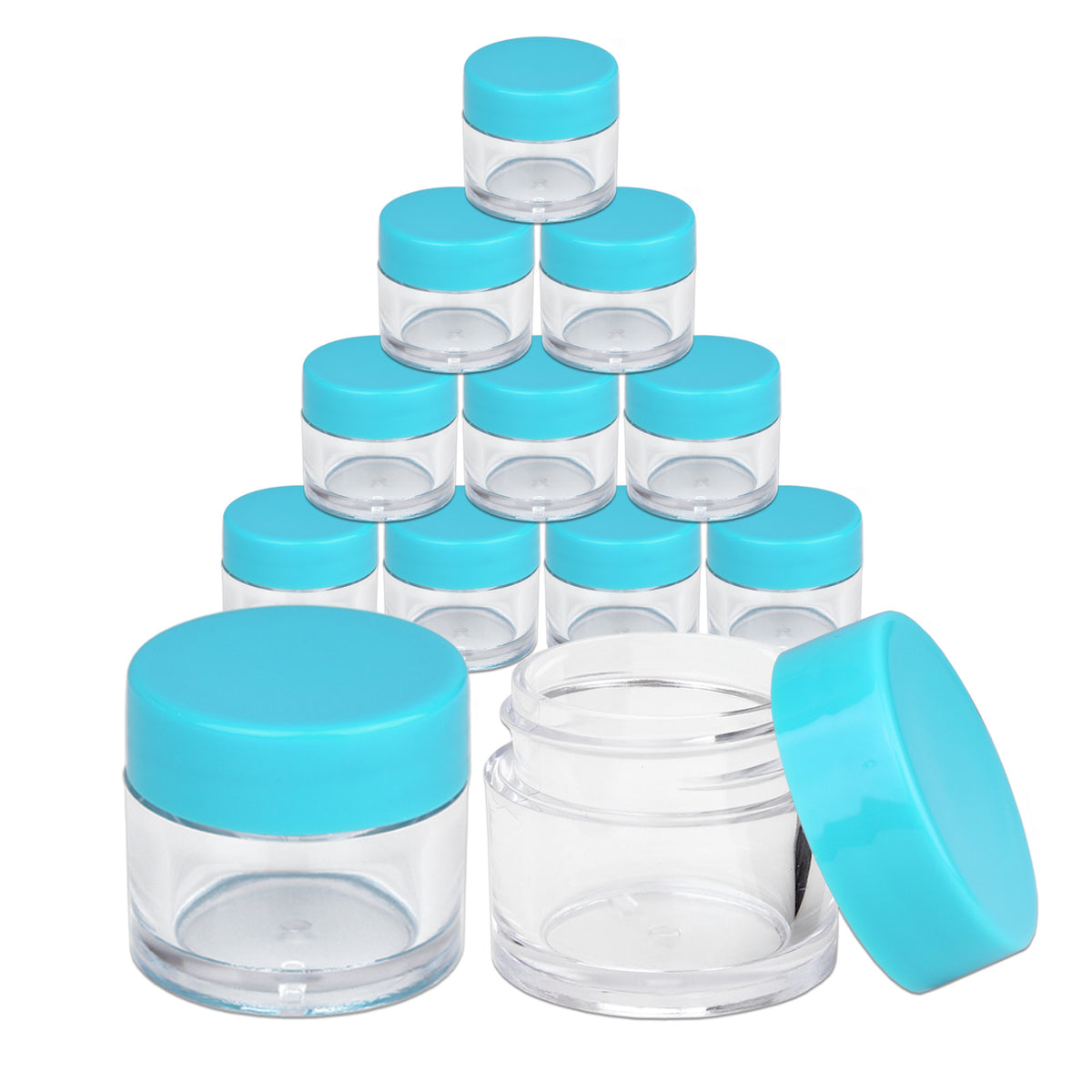 Double-Wall Leak-Proof Acrylic Sample Jars - 7g/7ml, Reusable Storage Containers