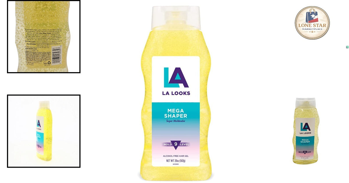 Mega Shaper Hair Gel - Hold Level 9, 20 Oz Styling Control & Shine