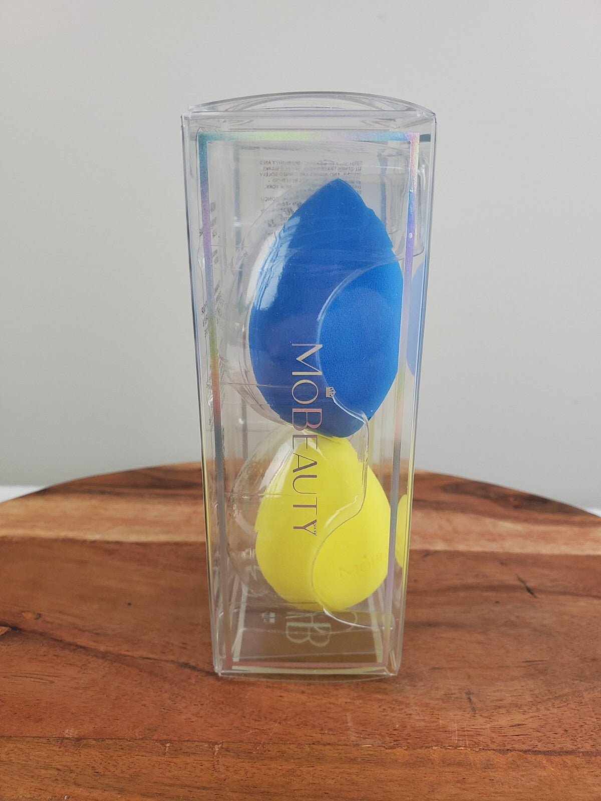 Cosmetic Blender Duo - Latex-Free Makeup Sponges for Flawless Finish - Blue & Yellow