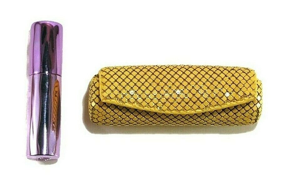 Metal Mesh Lipstick Case with Mirror - Fits 8.5cm Round Lipsticks, Unbranded