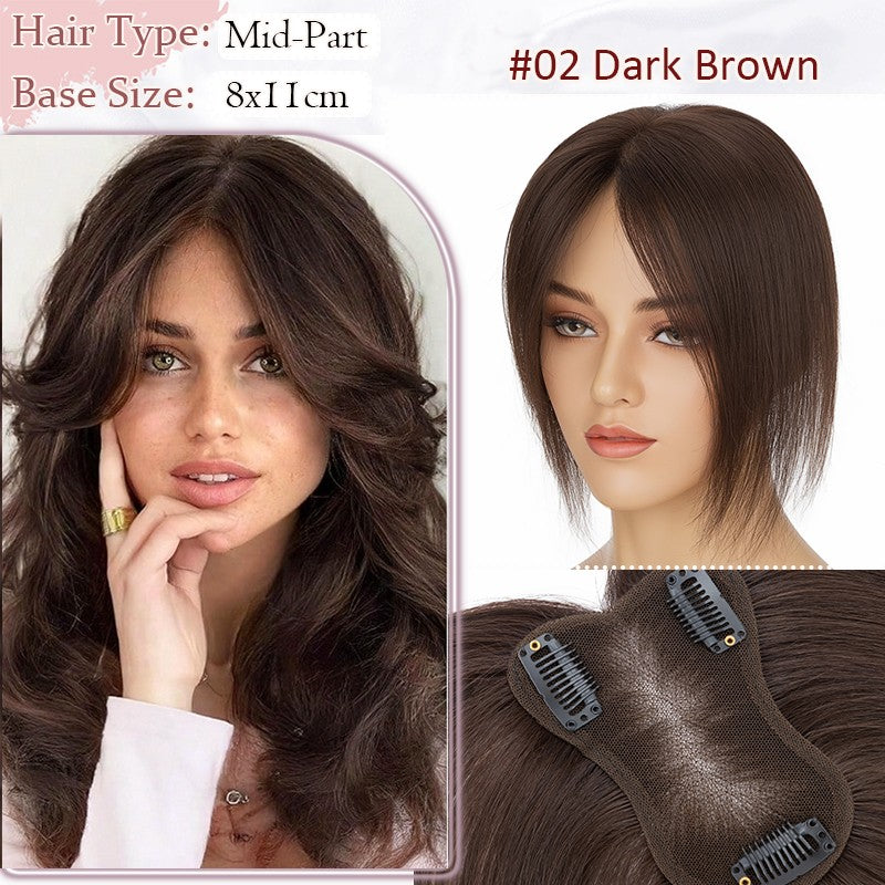 Women Clip-in Hairpiece for Hair Loss & Volume - 100% Remy Human Hair
