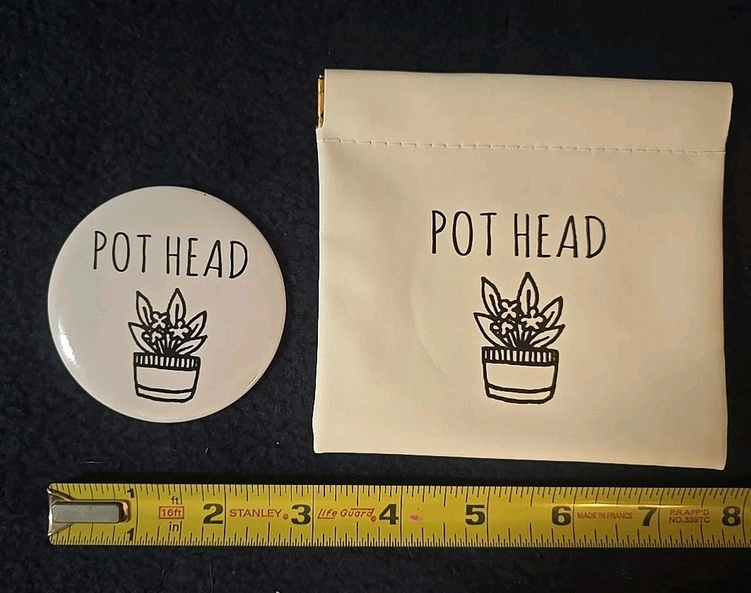 Funny Purse Mirror With Pouch - Portable Compact Handheld Accessory