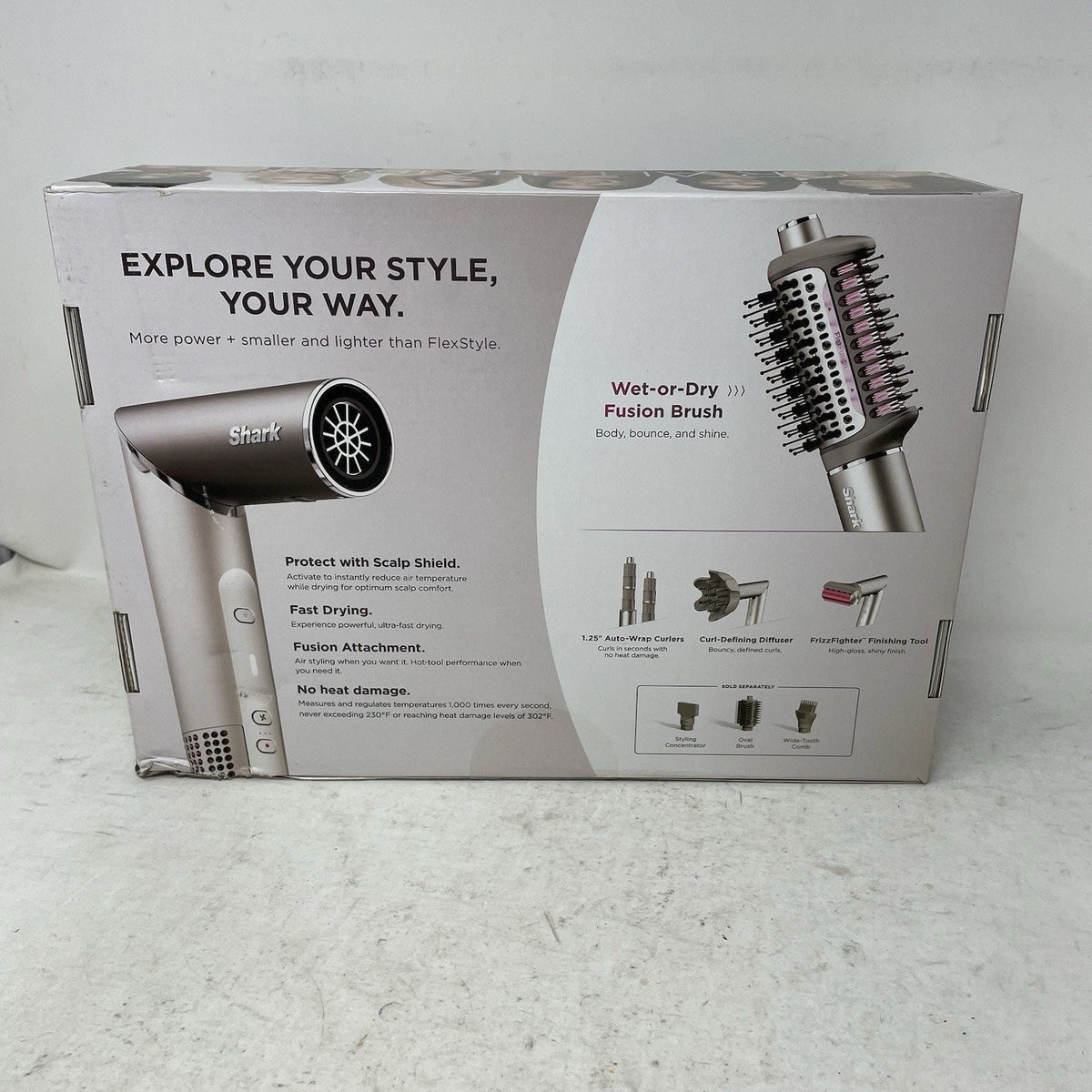 Shark FlexFusion Hair Dryer with Ceramic Air Styler and Mist