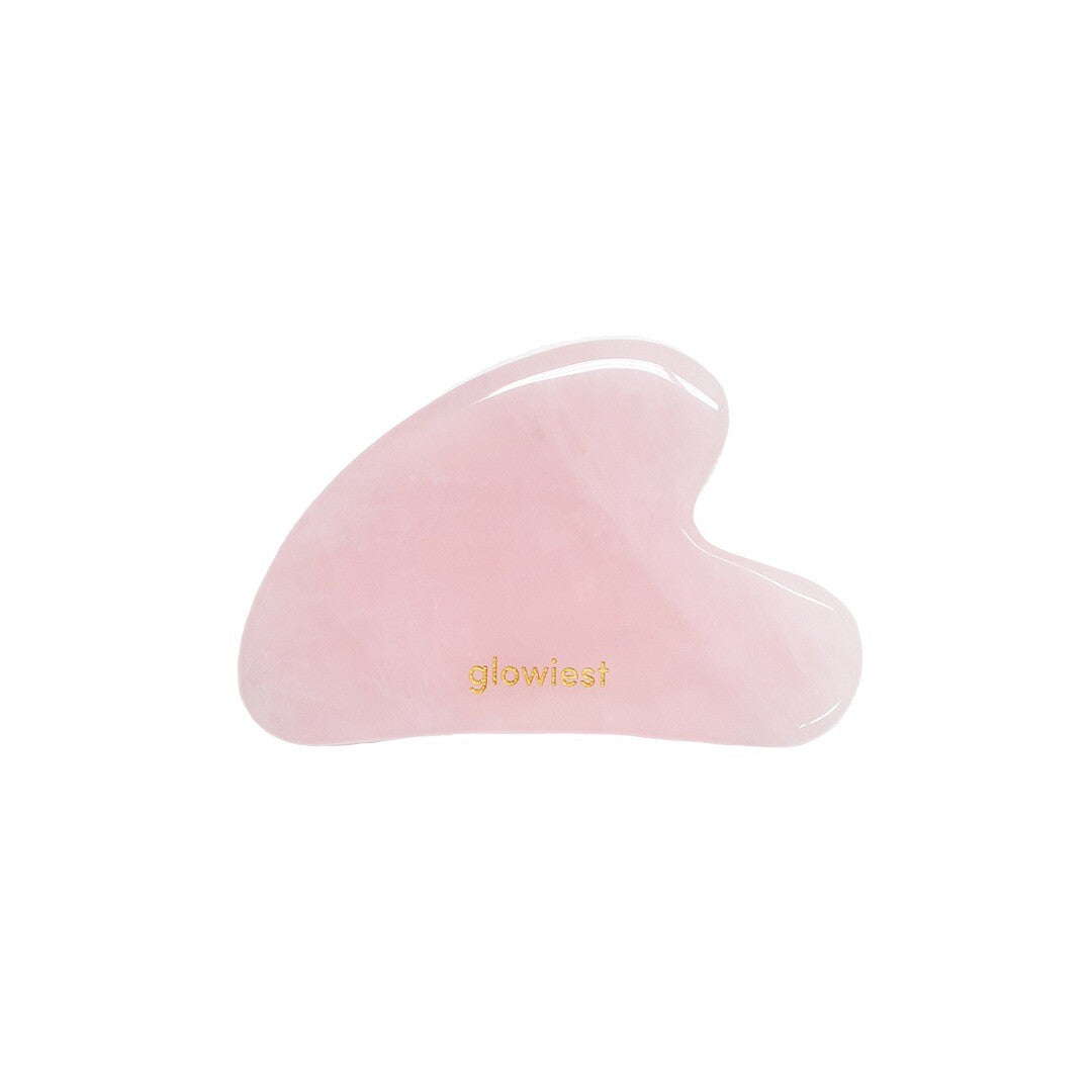 Facial Glow Massage Set with Rose Quartz Gua Sha and Eye Mask | Brightening Essence