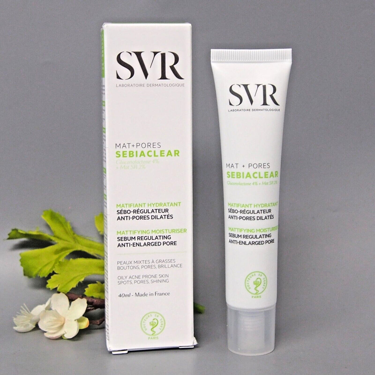 Sebiaclear Mat Plus Pores Cream for Oily Skin - 1.4oz / 40ml, Matte Finish