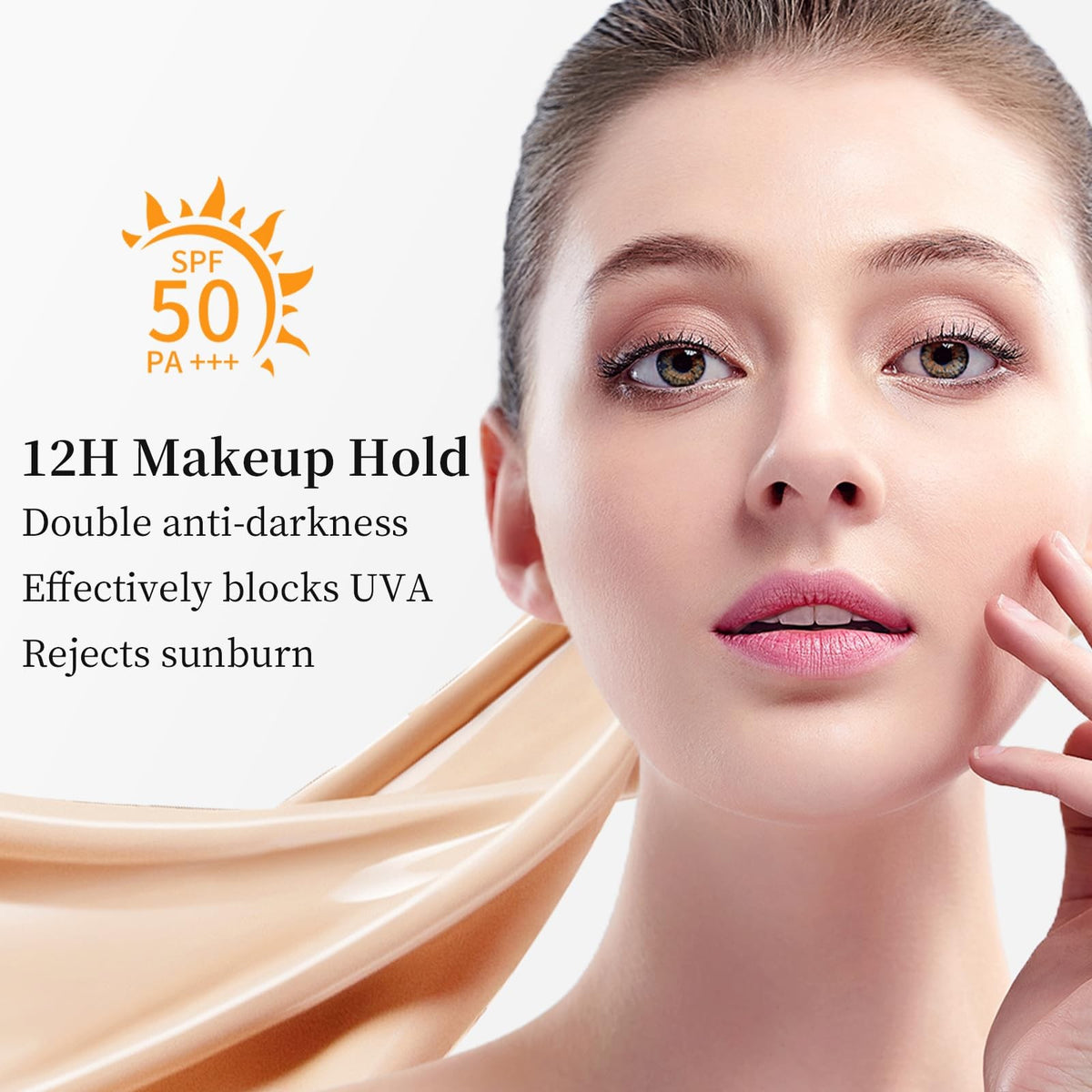 Liquid Foundation SPF 50 - Full Coverage, Hydrating Sun Protection - 30ml Wheat