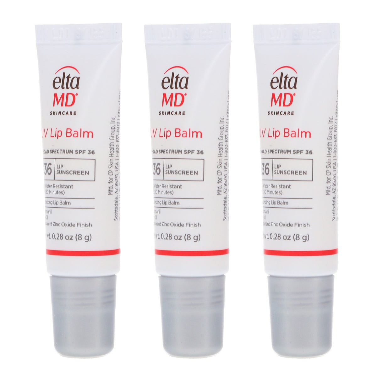Lip Balm Set SPF 36 Broad Spectrum 0.28 oz 3 Pack - Hydrating & Protecting