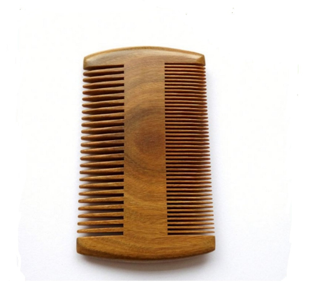 Natural Wooden Pocket Comb for Hair and Beard - Anti-Static & Portable Grooming Tool