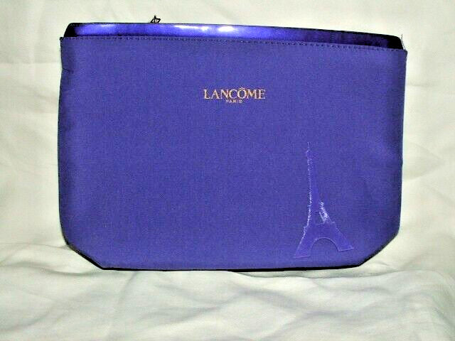 Lancôme Paris Purple Eiffel Tower Logo Makeup Bag - Zippered Cosmetic Organizer, Qty 2