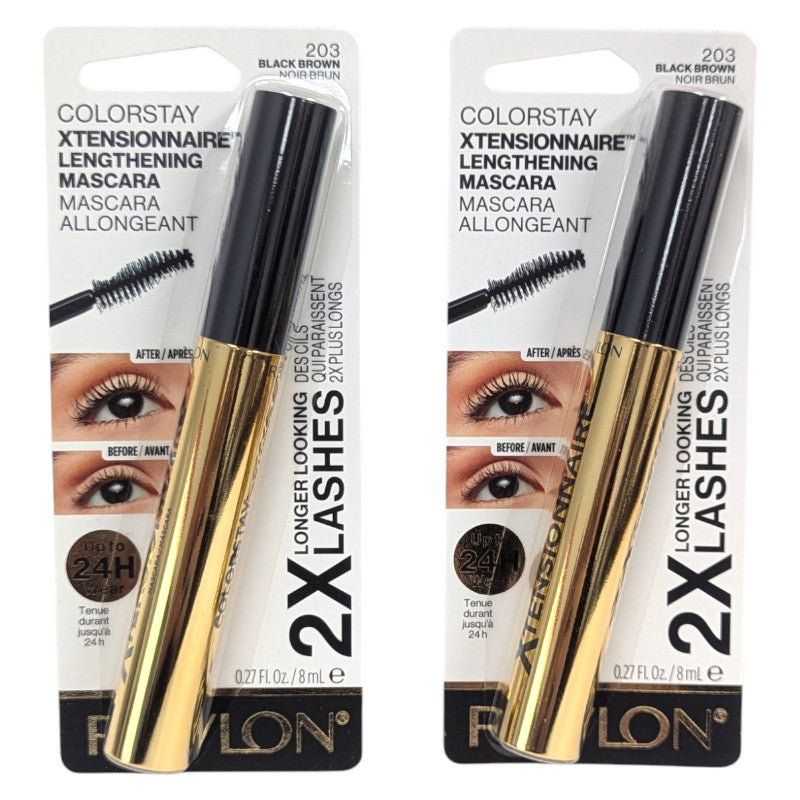 Lengthening Mascara Set - Revlon ColorStay Xtensionnaire Black/Brown, 2 Pack
