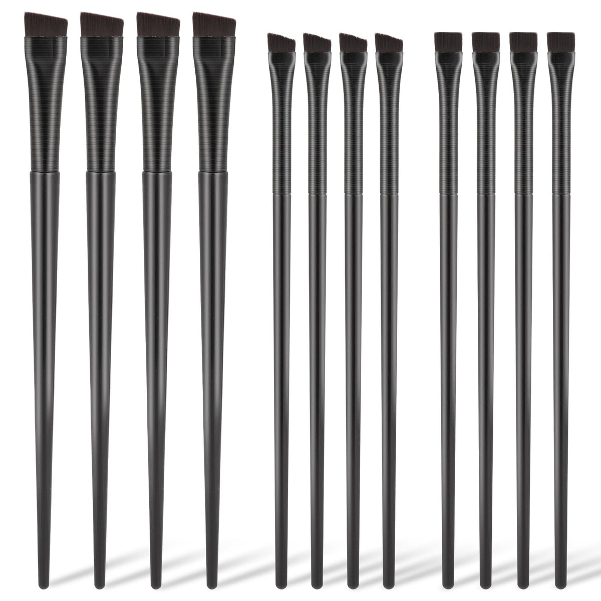 Angled Eyeliner & Brow Brush Set - Precise Makeup Tools for Eyes & Brows