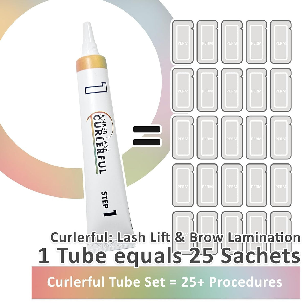 Eyelash & Brow Perm Kit - Lash Lift & Lamination Tube Set for Natural Curls