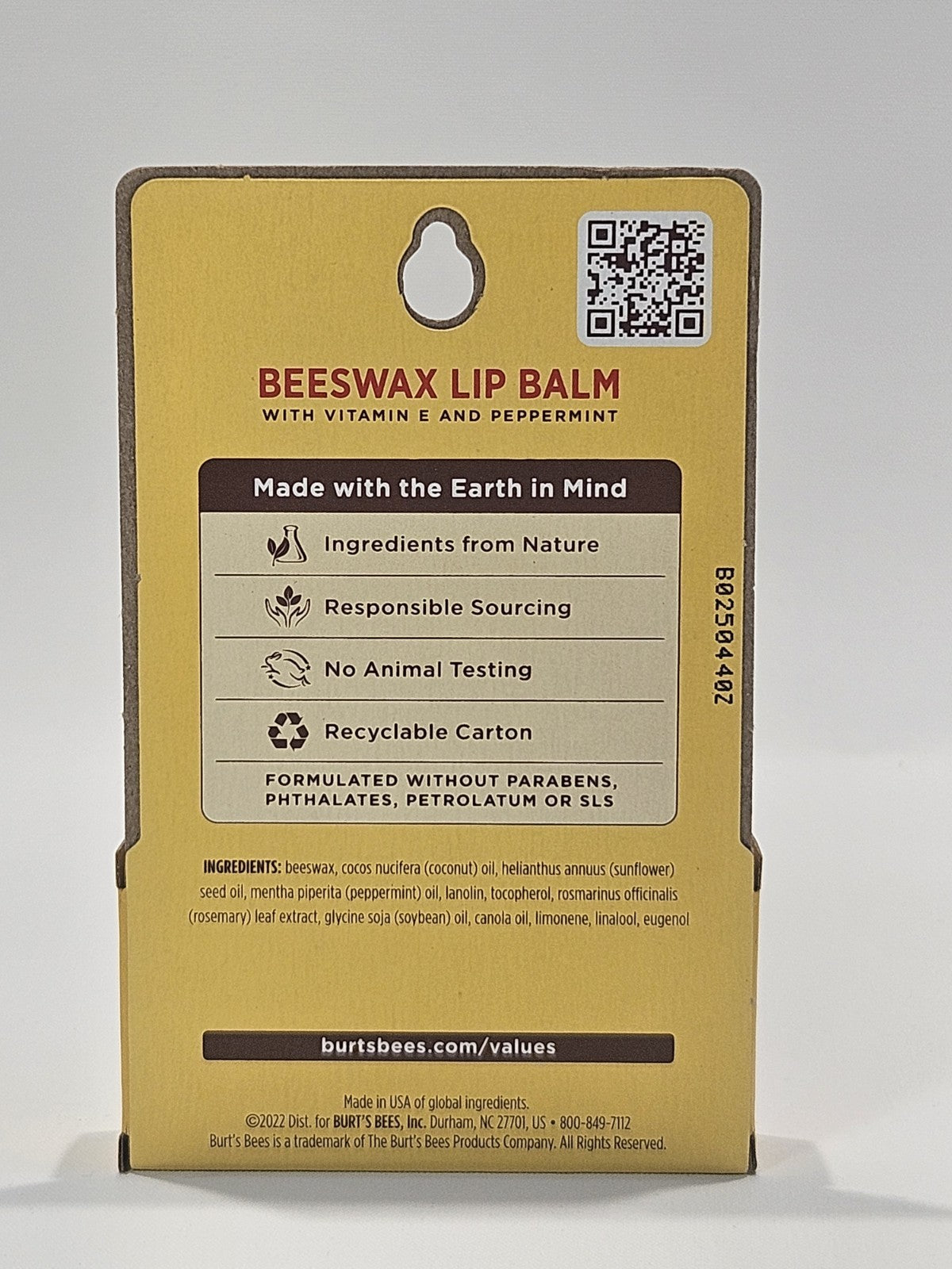 Beeswax Lip Balm - 100% Natural & Cruelty-Free, 0.15 Oz