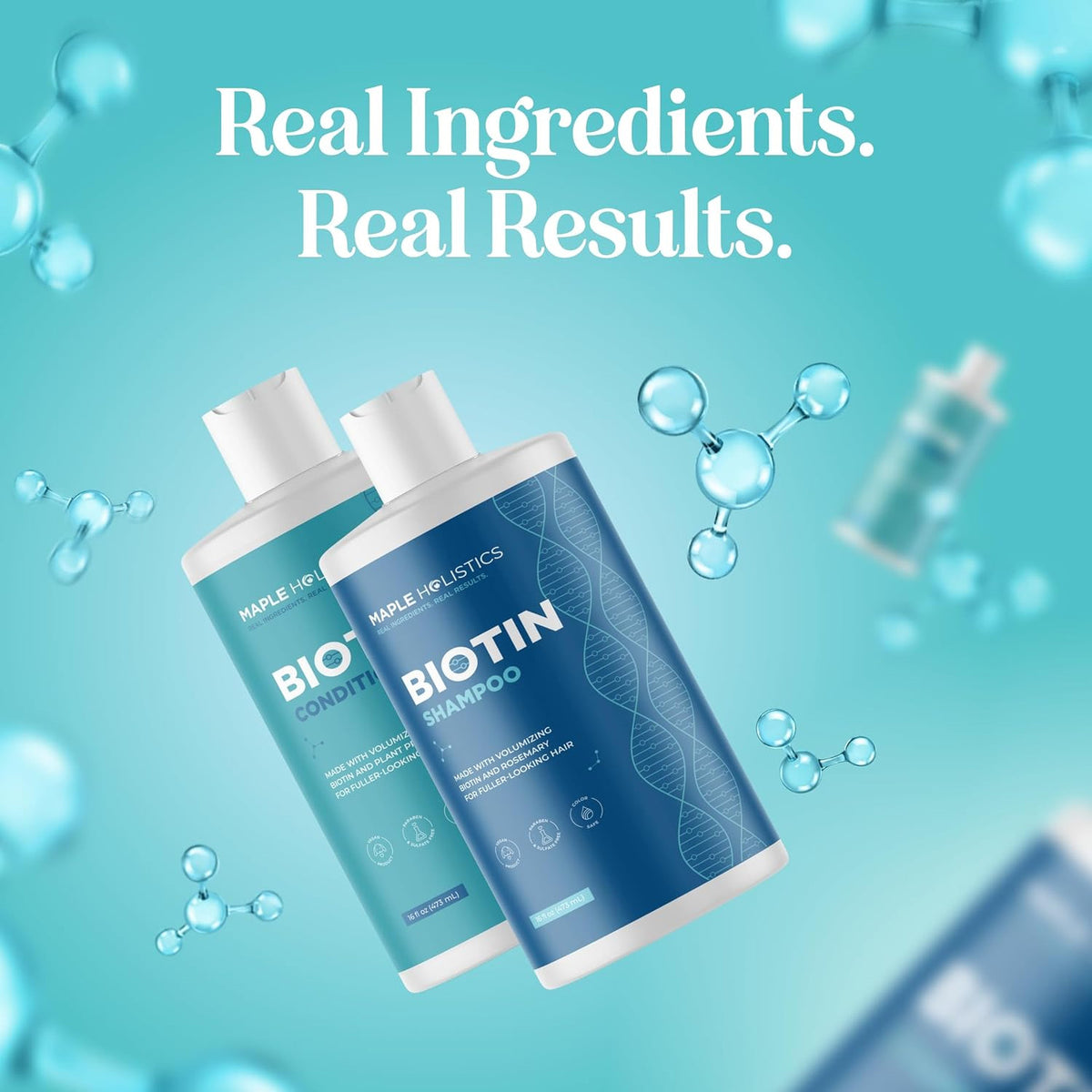 Rosemary Biotin Shampoo and Conditioner Set, Volumizing Hair Care for