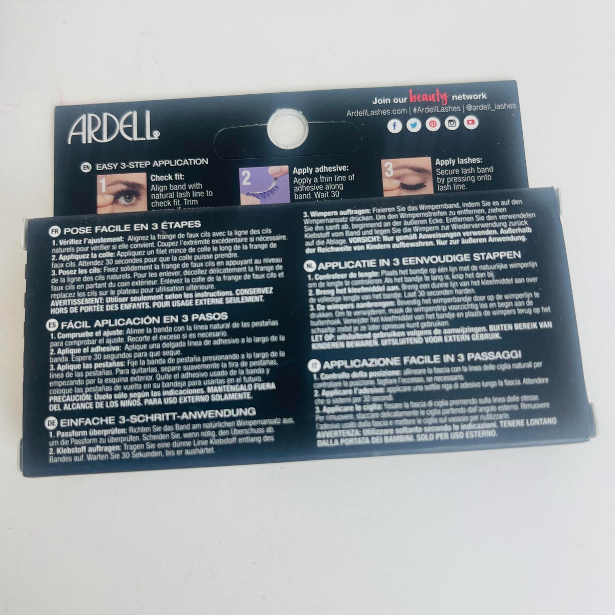 Set of 2 Faux Mink Lash Eyelashes Lightweight Knot-Free Invisiband