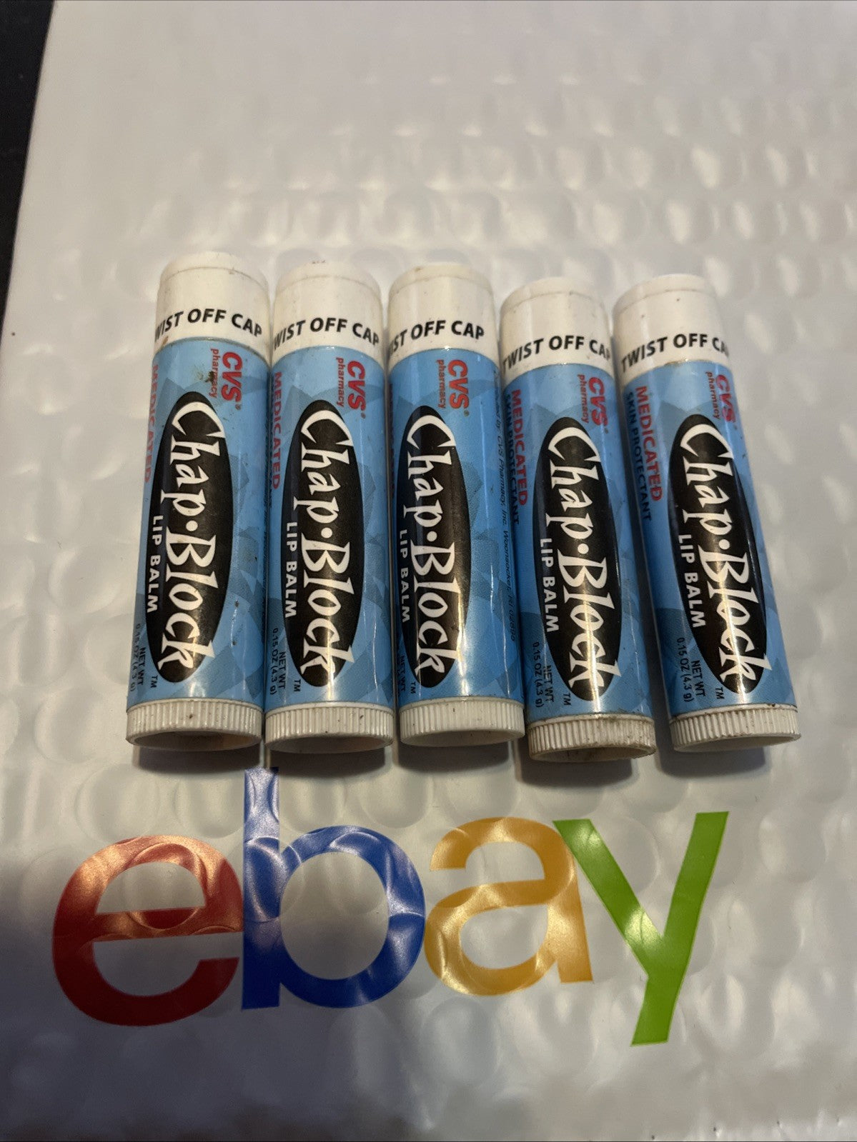 Medicated Lip Balm Set - 5 Sealed Vintage Lip Protectant Sticks
