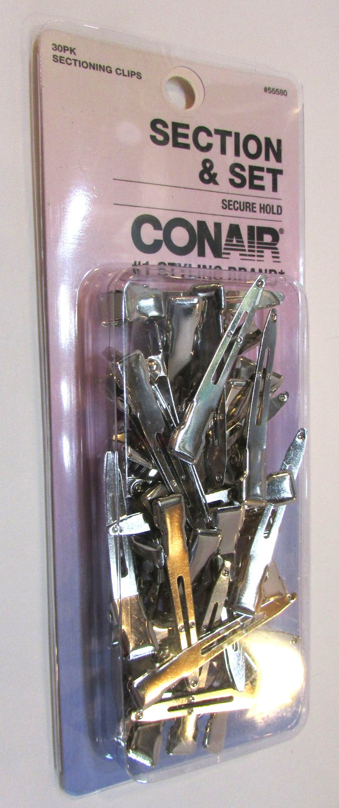 New 30 Pack 2022 Conair 1.75" Steel Sectioning Single Prong Clips