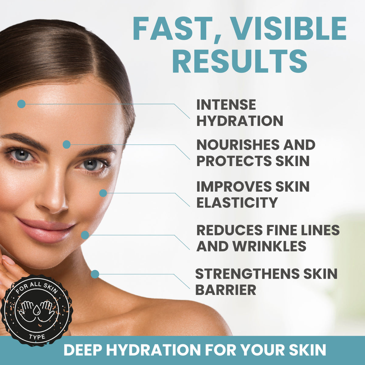 Hyaluronic Acid Face Cream - Anti-Aging Moisturizer, 1.7 oz