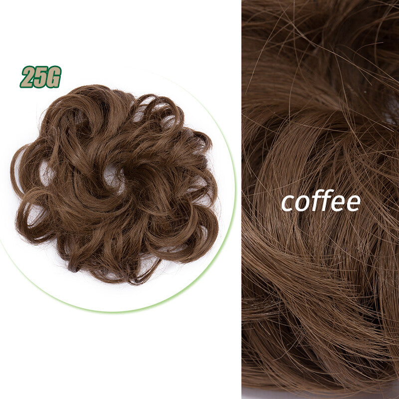 Curly Messy Bun Hair Piece Scrunchie Thick Updo Hair Extensions - Real Human Hair