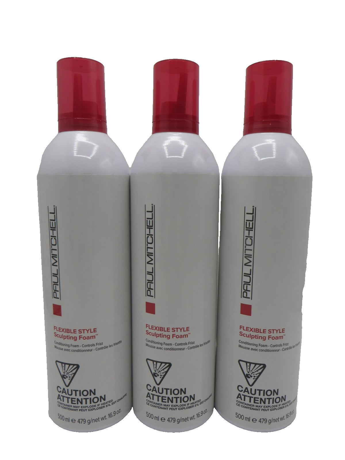 Paul Mitchell Flexible Style Sculpting Foam - 16.9 oz Pack of 3
