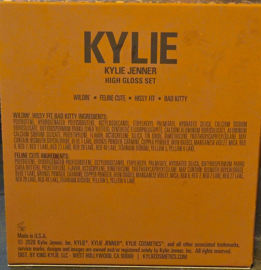 Kylie Jenner High Gloss Lip Set - Wildin', Feline, Hissy Fit, Bad Kitty