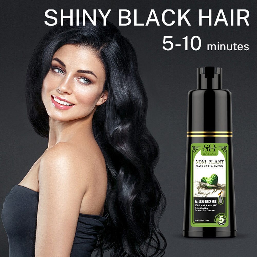 500ML Permanent Herbal Hair Dye Shampoo - Fast Black & Colorant for Natural Hair