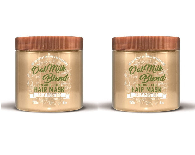 Aveeno Farm Fresh Oat Milk Overnight Hair Mask - Hydrating Deep Treatment 8oz Pack of 2