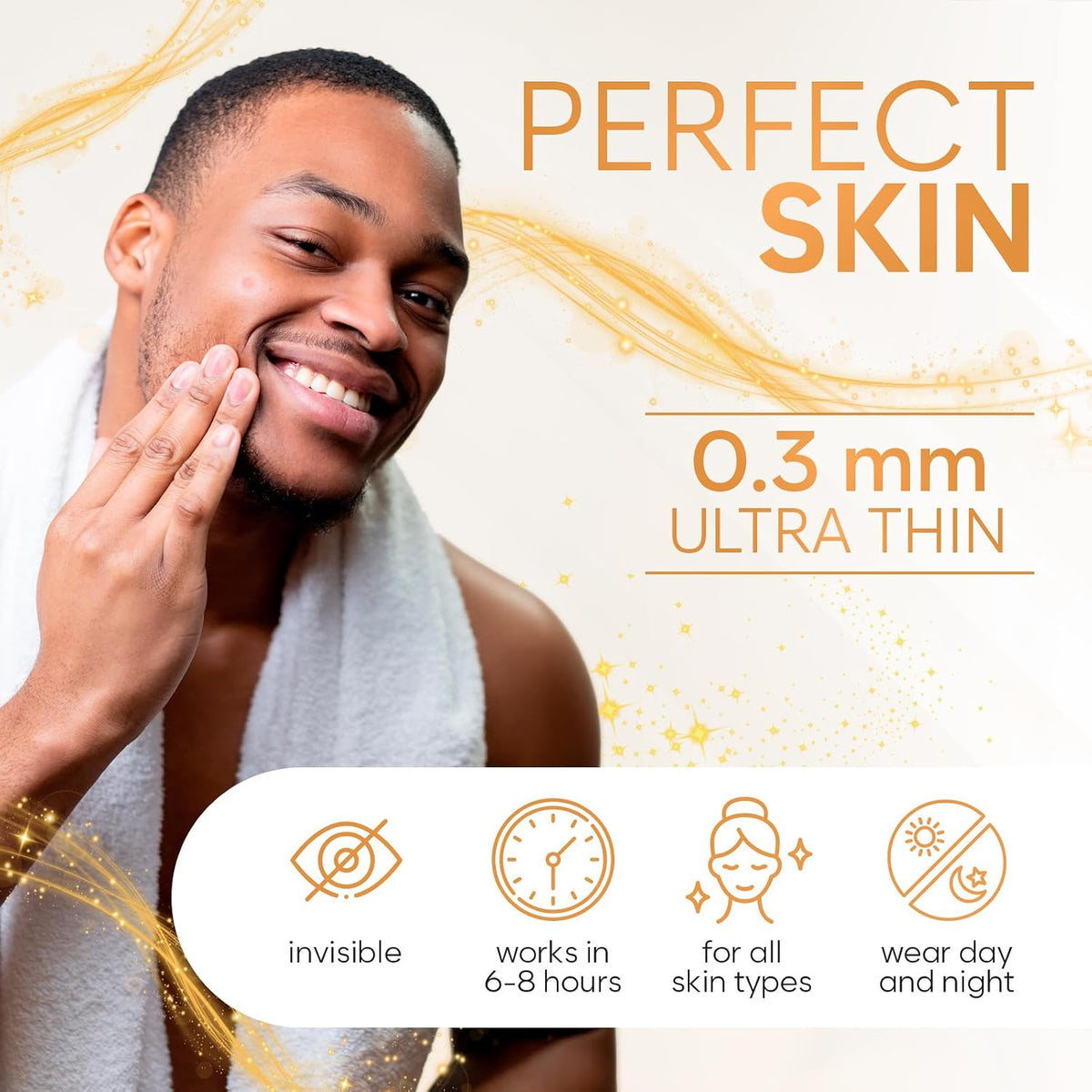 Hydrocolloid Acne Patches Variety Pack for Face - 6 Sizes, Invisible & Hypoallergenic