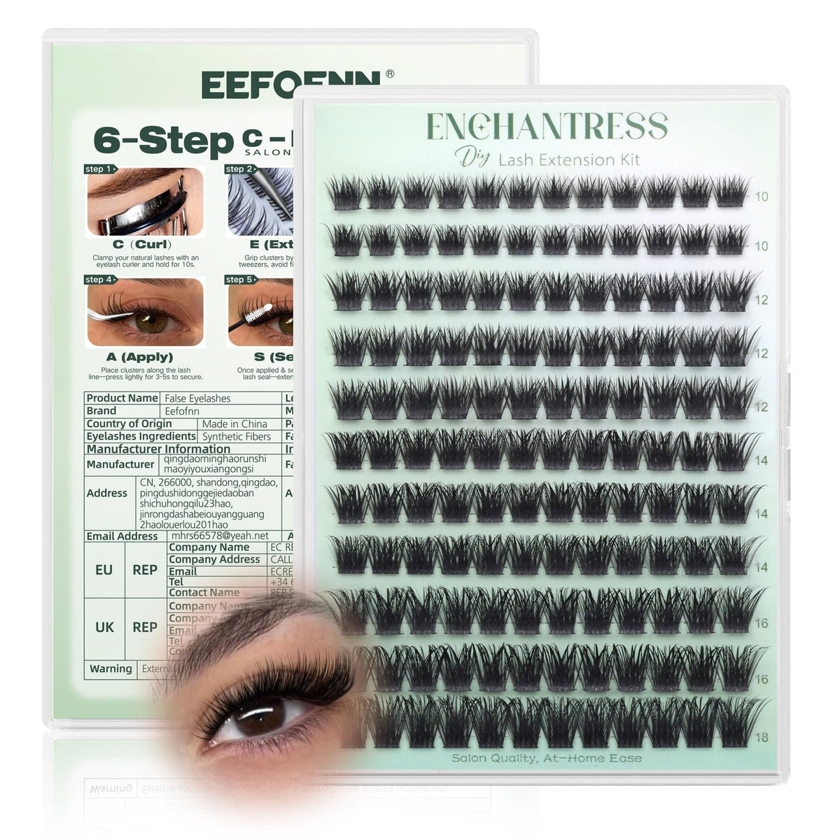 Wispy D Curl Lash Clusters 144 Count - Fluffy Faux Mink Eyelash Extensions