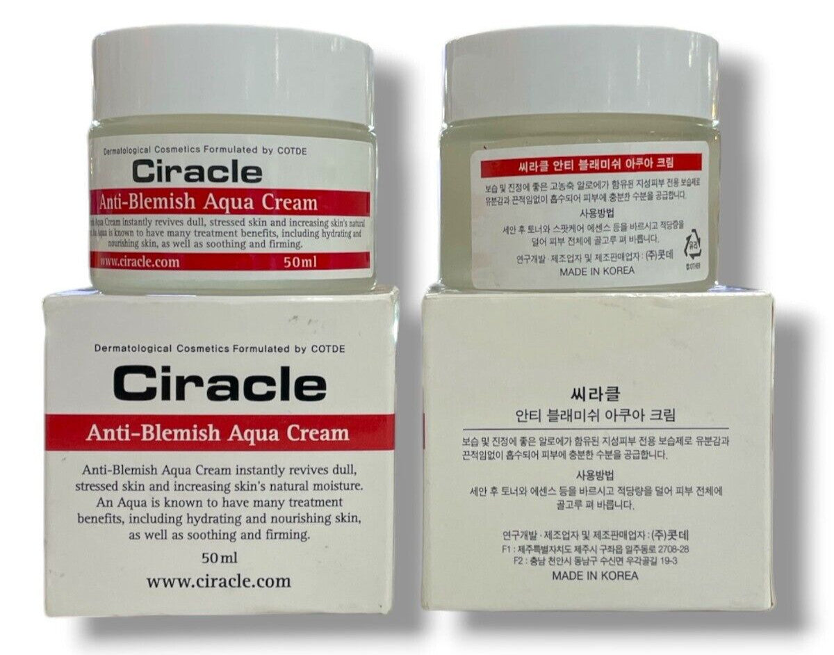 Ciracle Anti Blemish Aqua Cream (50mL) Lot Of 2