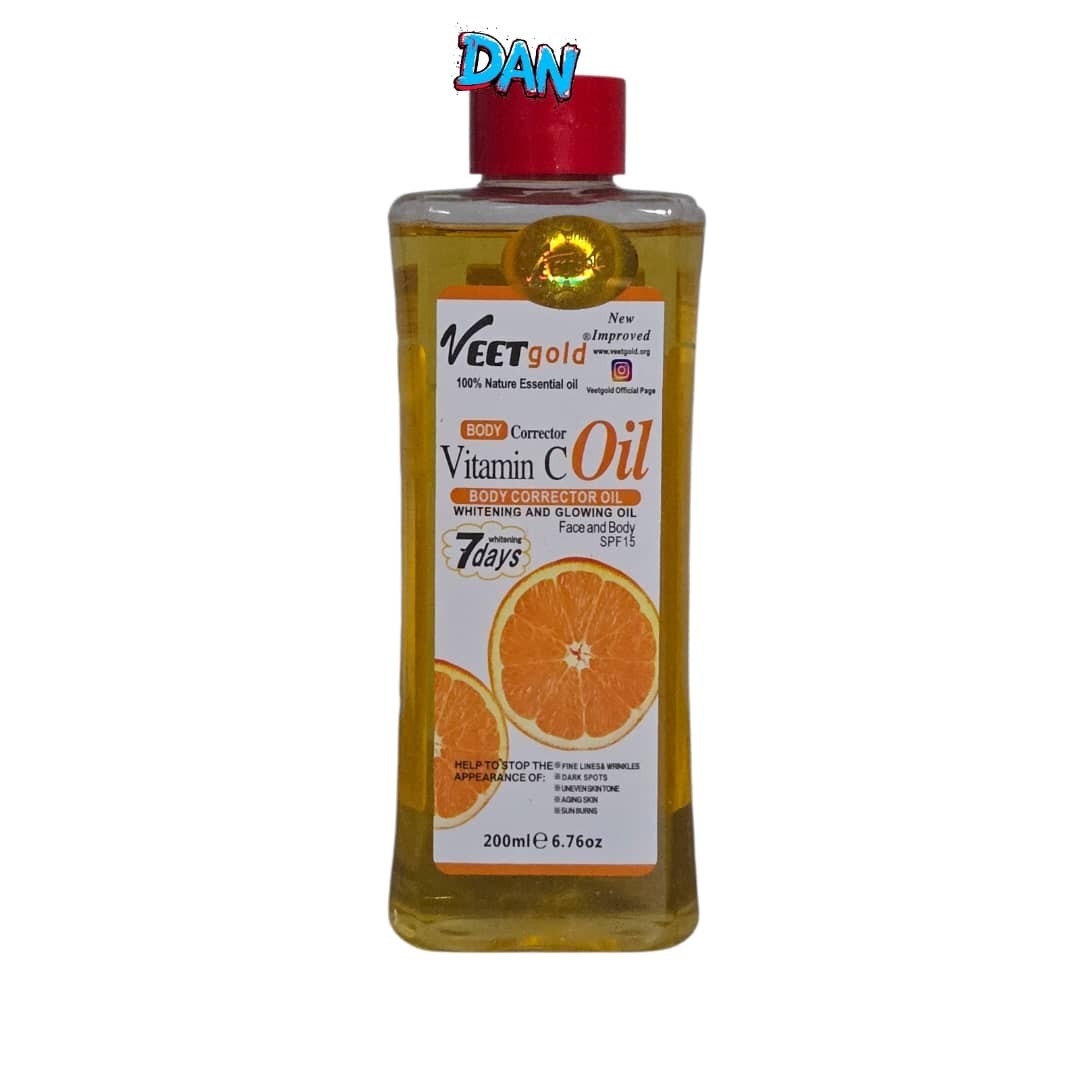 Vitamin C Face & Body Glow Corrector Oil 200ML - Skin Brightening Oil