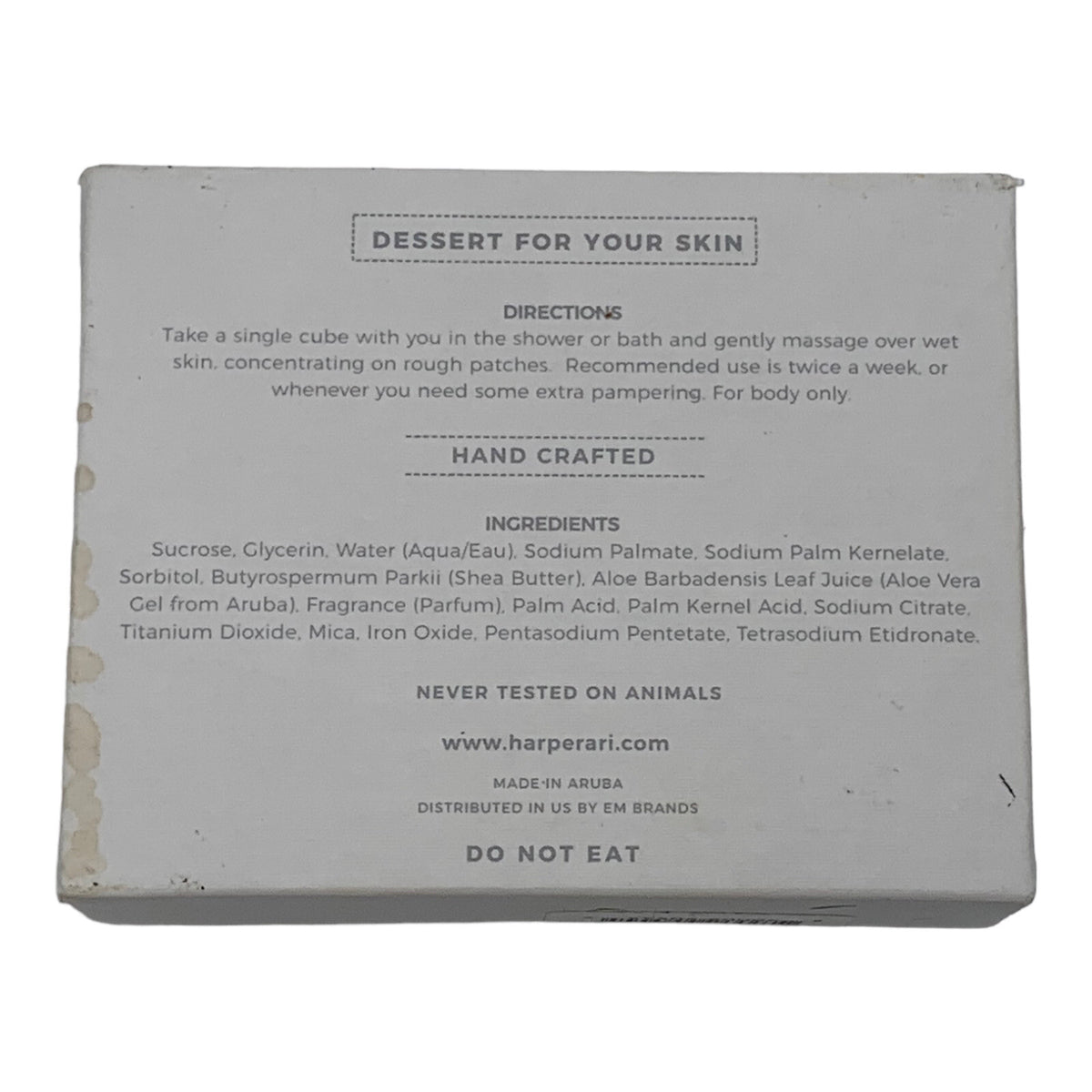 Harper + Ari Holiday Collection Exfoliating Sugar 6 Cubes Gingerbread