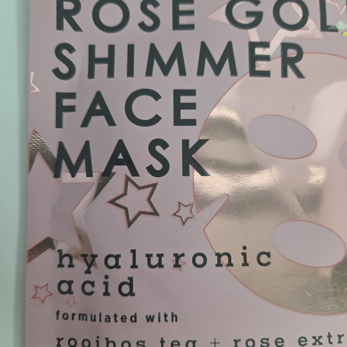 Rose Gold Shimmer Face Mask with Hyaluronic Acid - 0.88 oz
