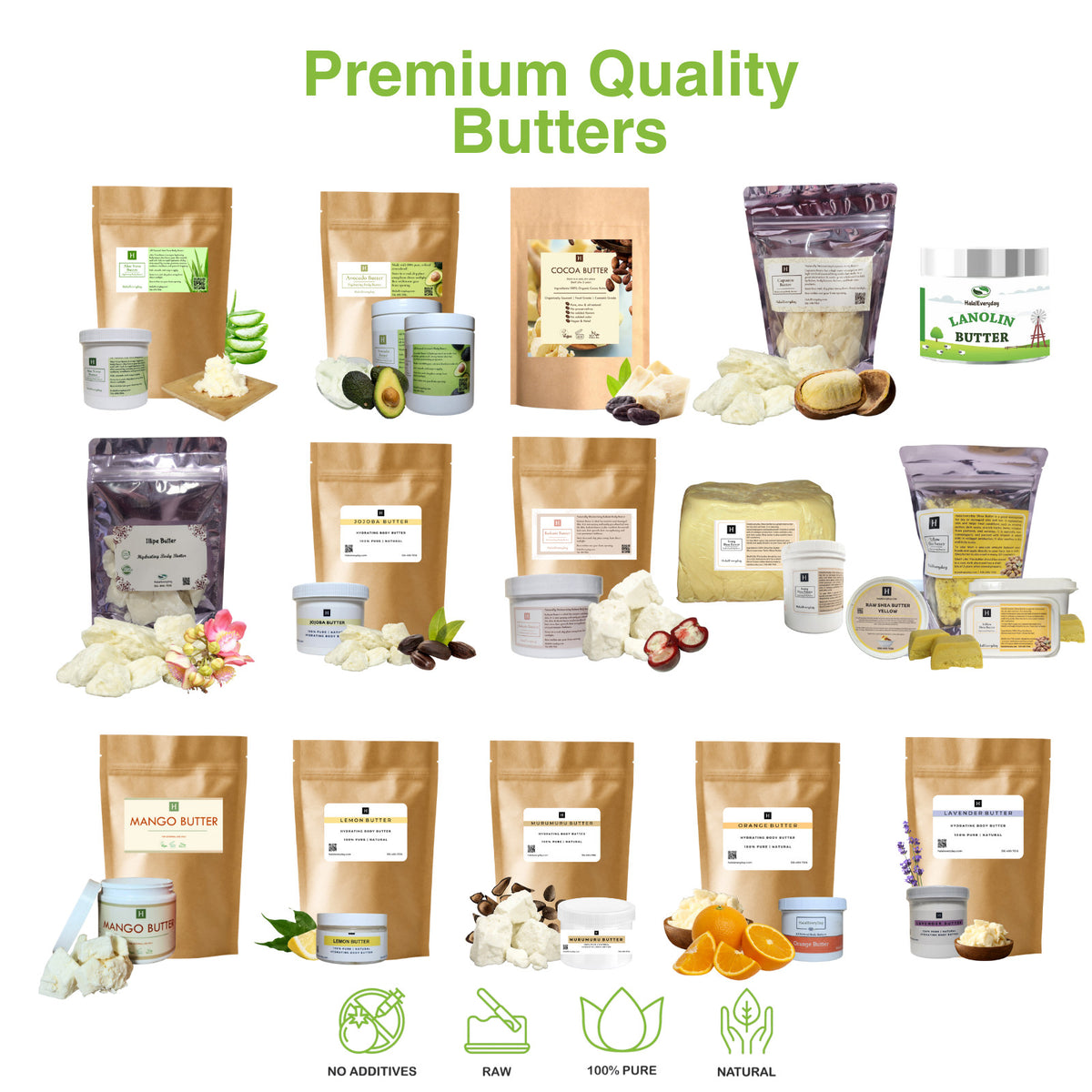 Pure Natural Body Butter - Cold Pressed & Organic