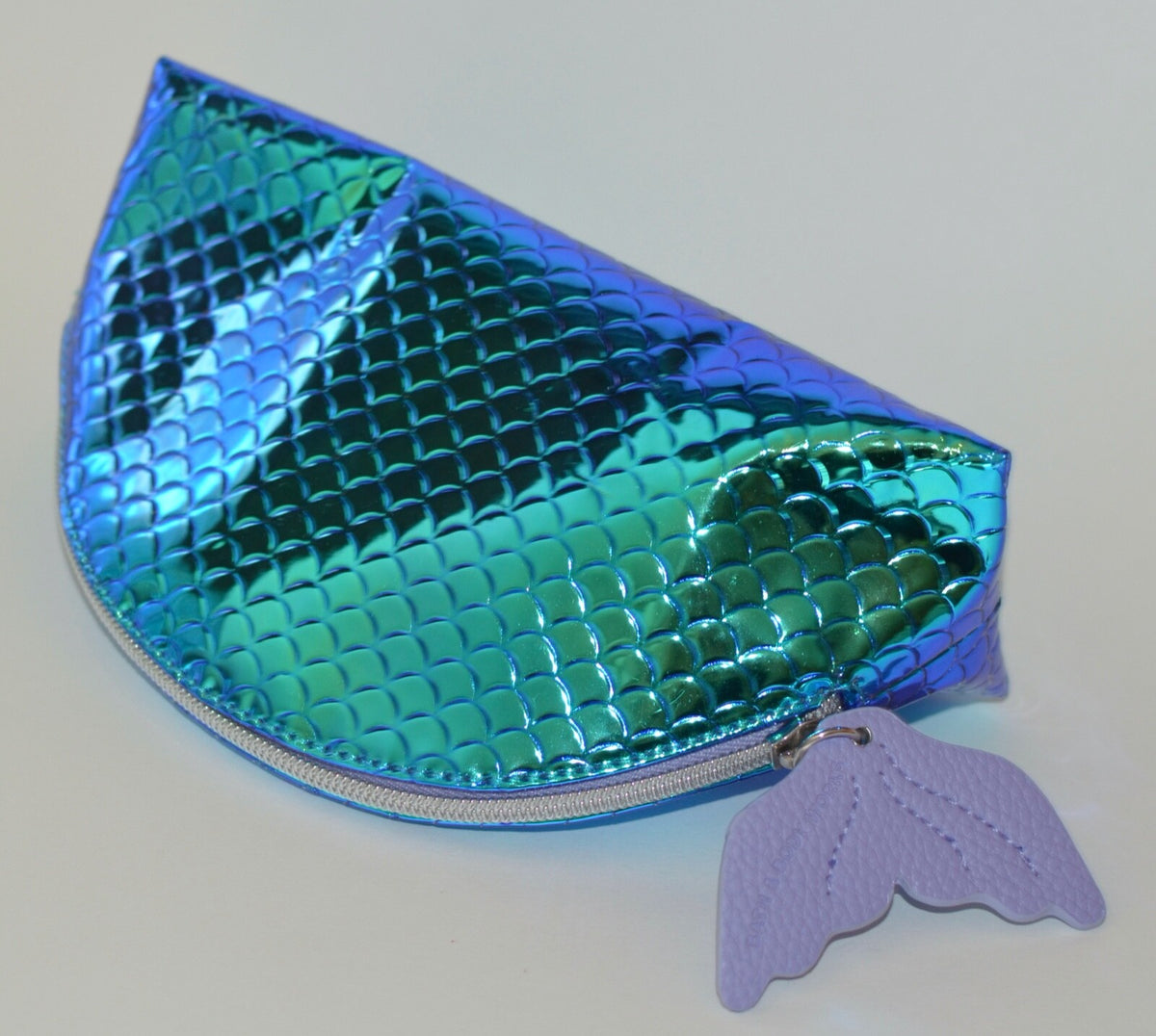 Blue Mermaid Tail Makeup Bag - Cosmetic Clutch & Coin Purse
