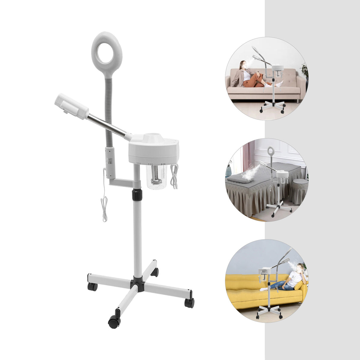2-in-1 Facial Steamer with 5x Magnifying Lamp & Ozone